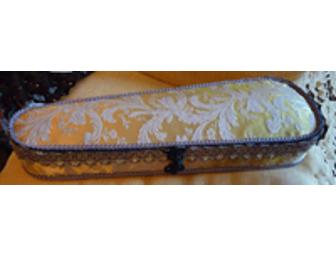 Hand-decorated violin and violin case object d'art