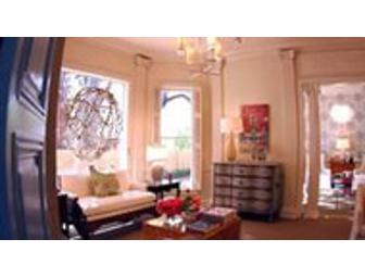 Hand-carved African soapstone sculpture on lucite stand