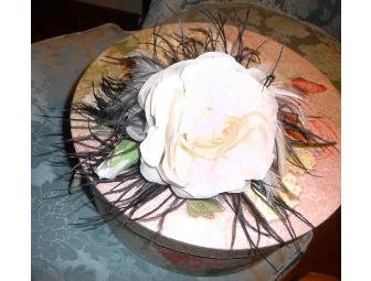 LeBlanc Black and Ivory Cocktail Hat designed for the Dallas Symphony Derby