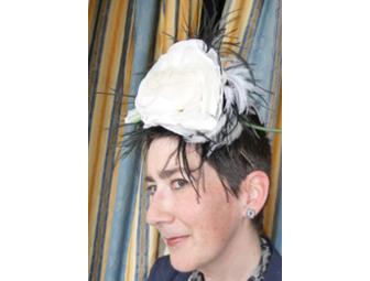 LeBlanc Black and Ivory Cocktail Hat designed for the Dallas Symphony Derby
