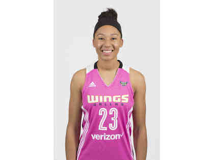 Aerial Powers Game-Worn, Autographed Dallas Wings Breast Health Awareness Jersey