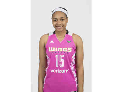 Allisha Gray Game-Worn, Autographed Dallas Wings Breast Health Awareness Jersey
