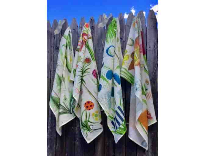 Set of 4 Tea Towels by artist Pamela Smilow