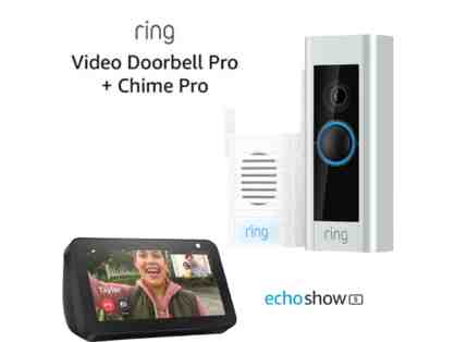Ring Pro Doorbell + Chime, and Amazon Echo Show