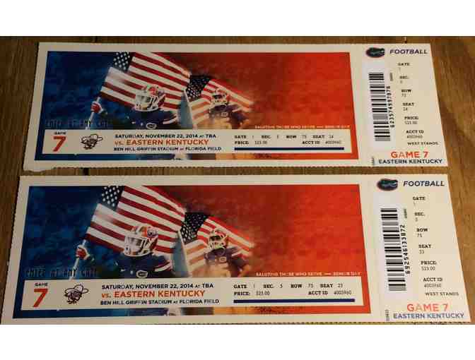 Gators Package- 2 tickets to UF vs Eastern Kentucky and dinner at Gator's Dockside