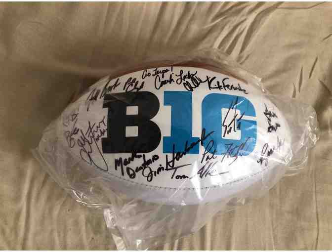 Big 10 Football Coaches autographed football - Photo 1