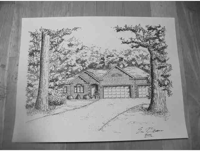 Hand-drawn Sketch of Your Home or Condo by Eric Braun