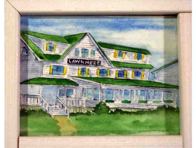 'Lawnmere Inn' watercolor by Richard Anzelc