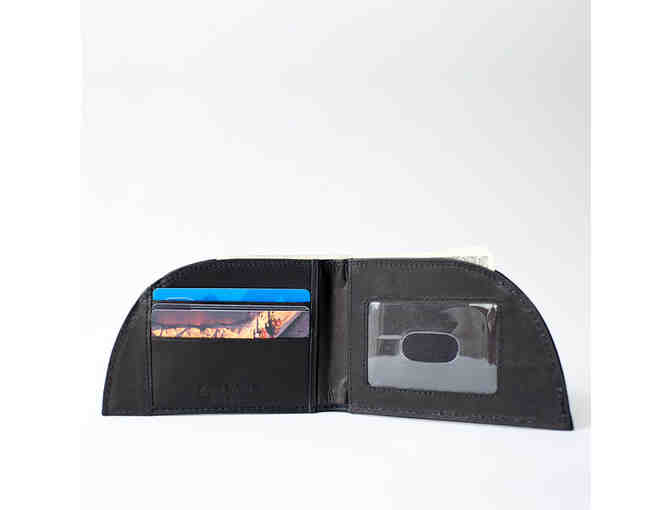 Original Black Leather Rogue Wallet with pack of 3 RFID Shields