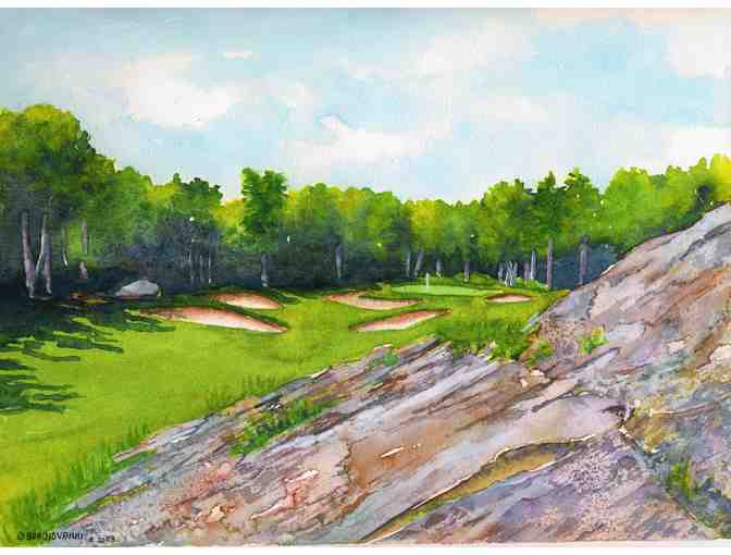 Woodlands Golf Club Watercolor Painting by Corrine Bongiovanni
