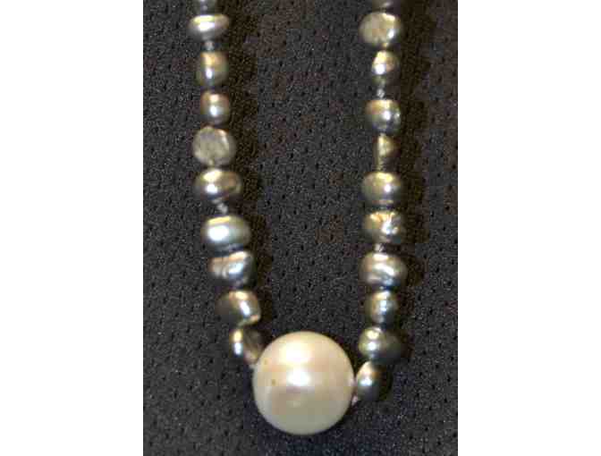 Silver Nugget Pearl Necklace from Portia Clark Freshwater Pearls