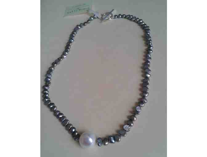 Silver Nugget Pearl Necklace from Portia Clark Freshwater Pearls