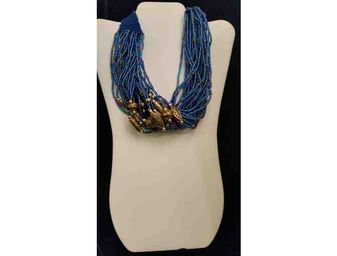 Blue Beaded African Necklace