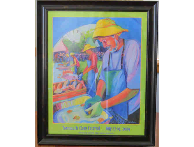Framed, Signed 2009 Yarmouth Clam Festival Poster