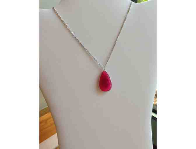 Sterling Silver and Chalcedony Pendant Necklace
