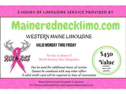 3 HOURS OF LIMO SERVICE FROM MAINE REDNECK LIMO