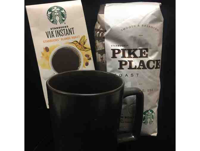 1 lb. Starbucks Coffee, Via Instant Blonde Roast and a Starbucks Coffee Mug - Photo 1