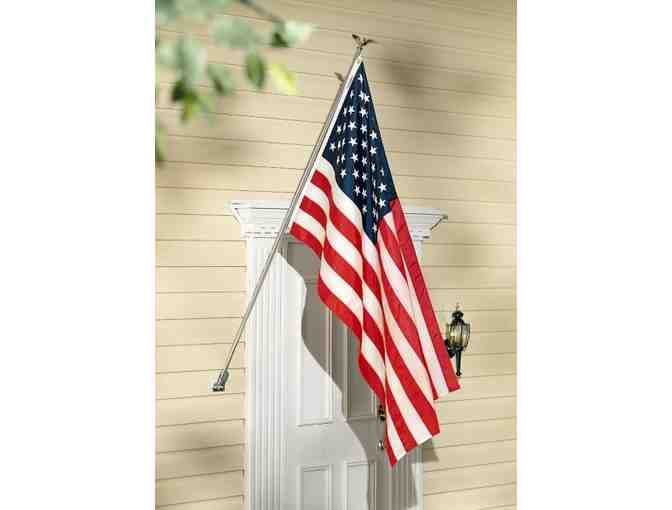 3'x5' US Flag with Pole and Wall Mounting Bracket - Photo 1