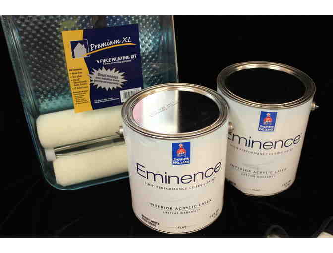 2 Gallons of Sherwin-Williams 1 Ceiling Paint & 1 Wall with Roller Kit - Photo 1