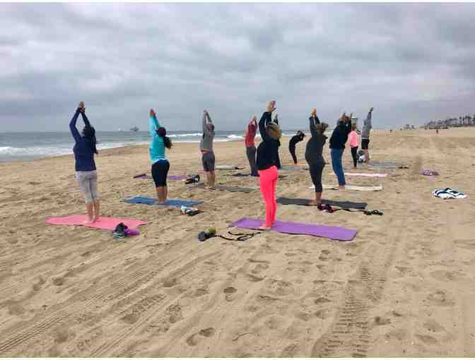 BEACH yoga package (10 classes) on Huntington Beach