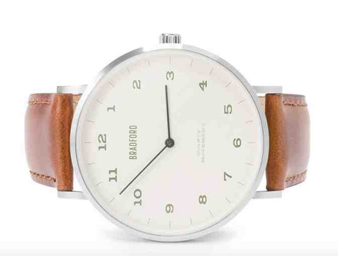 Bradford Watch Co. - The Claypool (Brown Leather Strap with Brushed Stainless Finish)