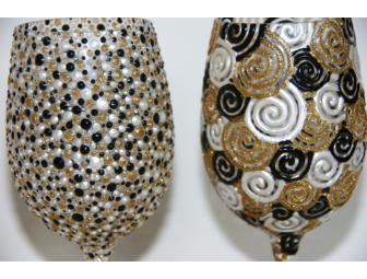 Hand-Painted Wine Glasses and Wine!