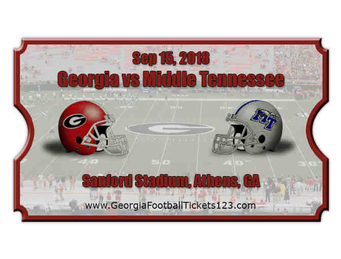 4 Tickets Georgia Bulldogs Vs. Middle TN Blue Raiders - Photo 1