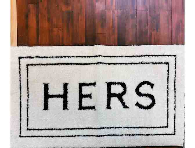 Two Sisters and Jane - "HERS" 34 1/2" x 19" bath mat - Photo 1
