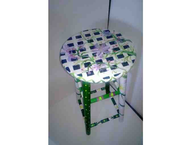 Lattice and Flowers stool