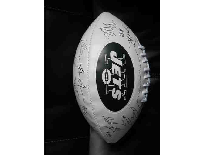 Football autographed by 2013 New York Jets