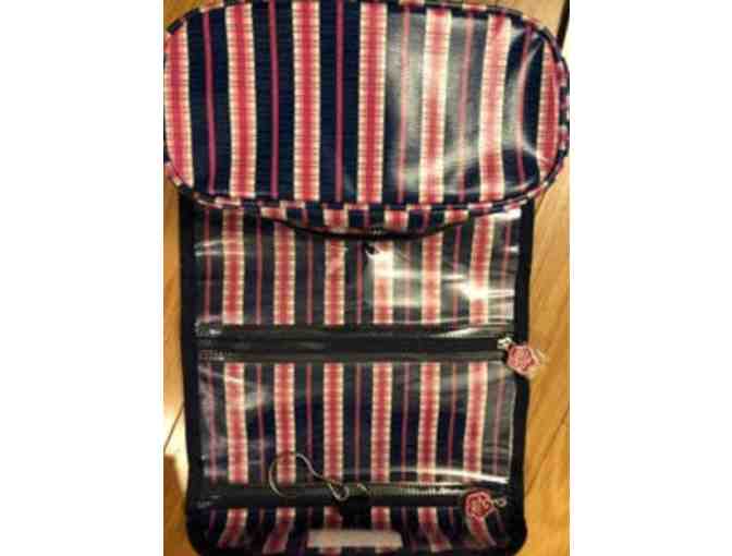 Blue and Pink Striped Toiletry Bag - Photo 2