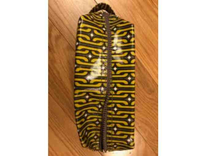 Yellow and Grey Patterned Storage Bag