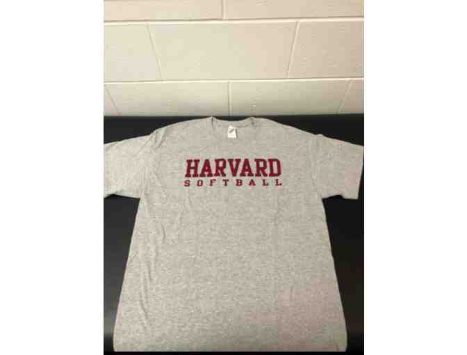 Harvard Softball Gray Cotton T-Shirt Unisex Size Small - Photo 1