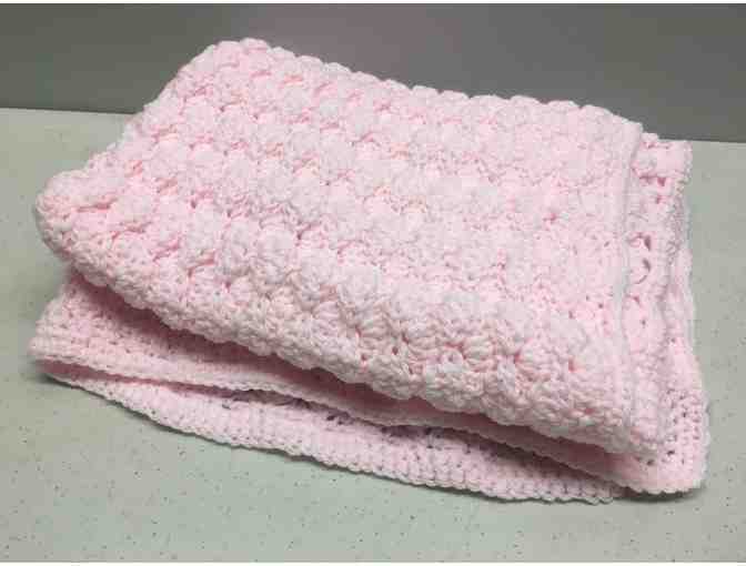 Handmade Pink and White Baby Blankets