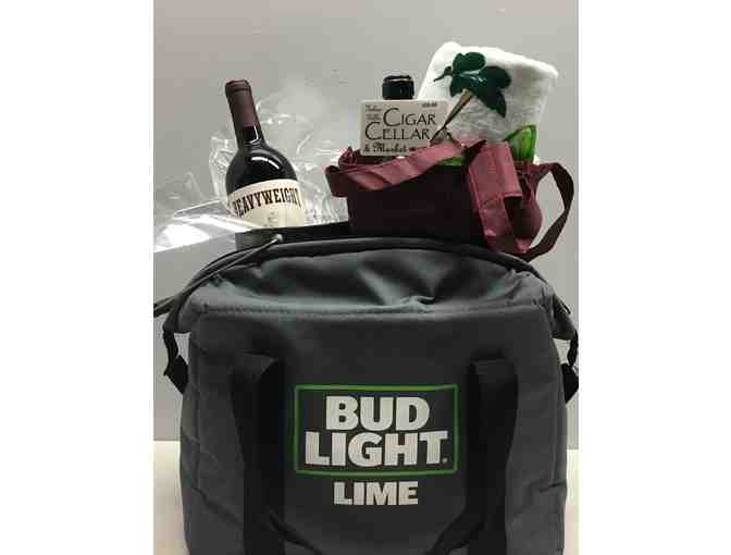 Dust Bowl Party, Cooler Bag, Pool Towel, Wine Tote, Cigar Cellar Gift Card, and Wine