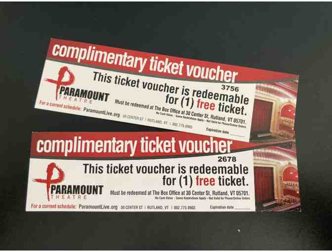 Paramount Theatre Ticket Vouchers