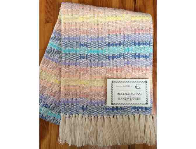 Handwoven Rainbow Baby Blanket from Mostrom & Chase Handweavers