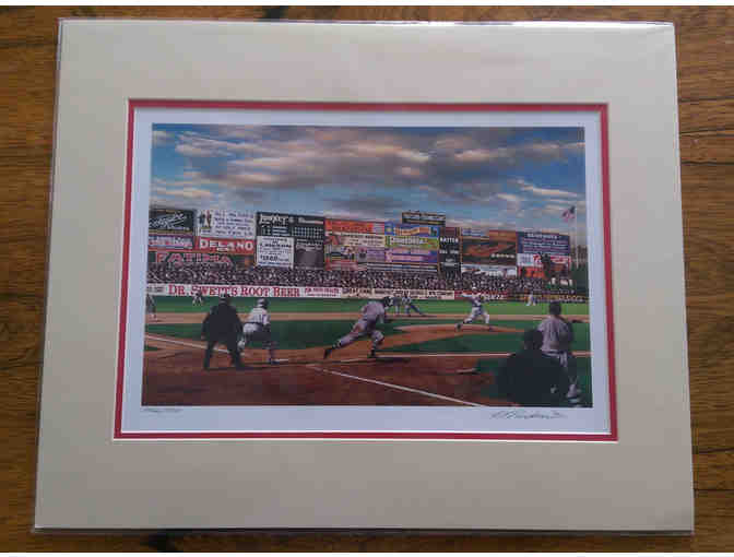 Matted Lithograph of Fenway Park