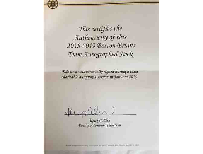 Boston Bruins - Team Autographed Hockey Stick