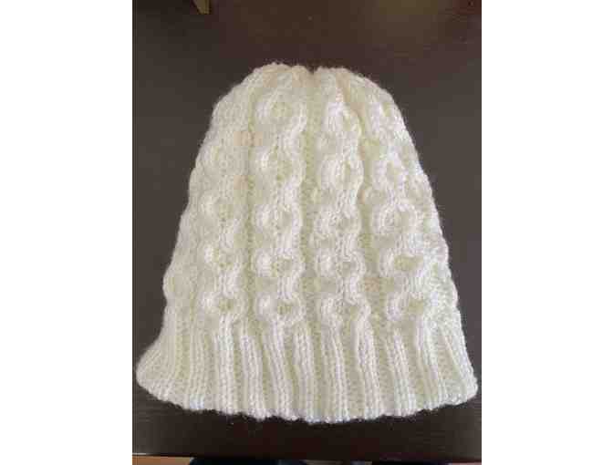 Hand Knit Women's Reversible Winter Hat