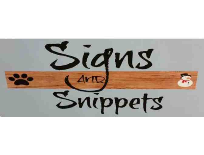 Signs and Snippets - Wooden Welcome Sign with Interchangeable "Snippet" Pieces - Photo 1