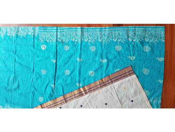 Kantha handmade traditional quilt from Bengal India
