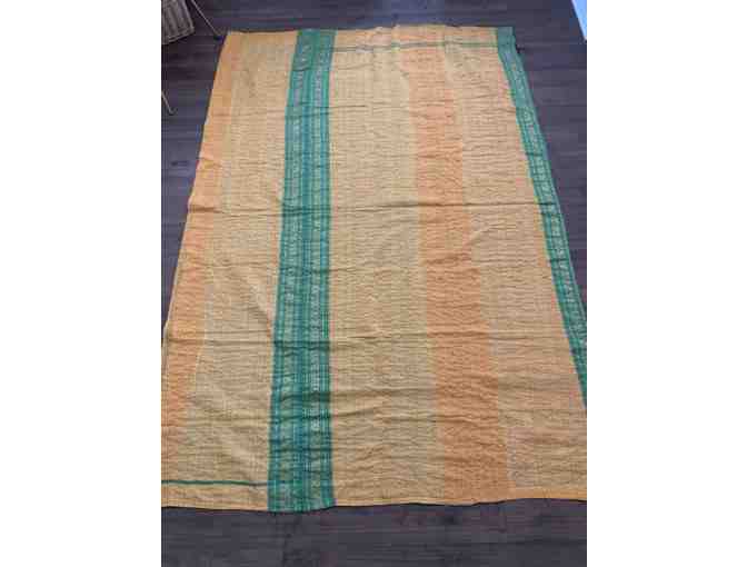 Kantha handmade traditional quilt from Bengal India