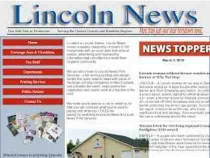 One In-state Subscription - The Lincoln News