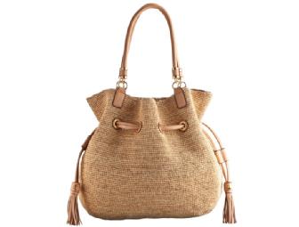 Annabel Ingall Romane Tote in Natural w/ Vacetta Leather Handles