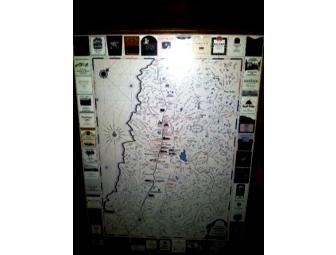 Vintage Expedition of Napa Valley framed picture and a wine stand