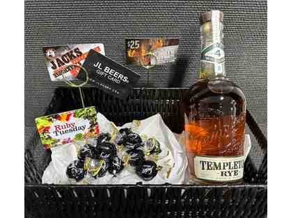 Templeton Rye Whiskey and Assorted Bismarck Restaurant Gift Cards