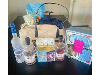 Kate Spade Chelsea Weekender travel bag, Grey Goose Vodka, Weekend Relax Essentials