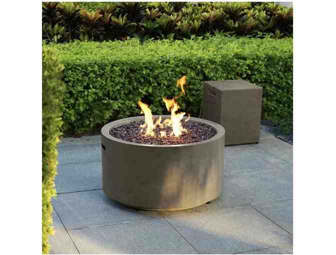 Bond 32 in. Steel Patina Gas Fire Pit with Tank Hideaway - Photo 1