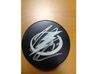 Tampa Bay Lighting-Autographed Puck, Hat and Photograph